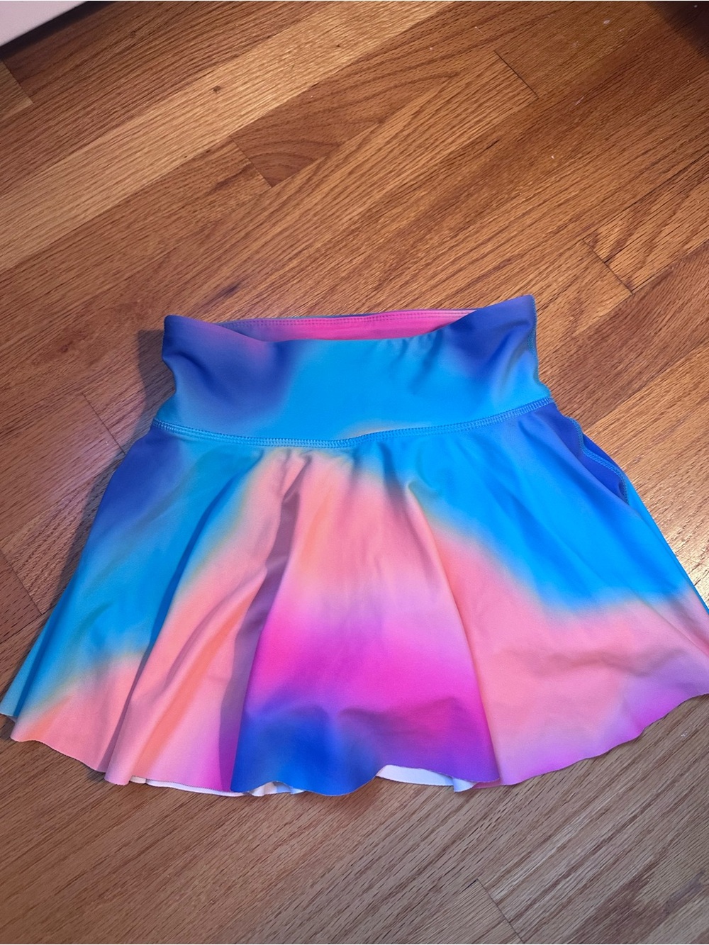 Old Navy Pastel Ombre Circle Skater Skirt - Blue Pink Peach